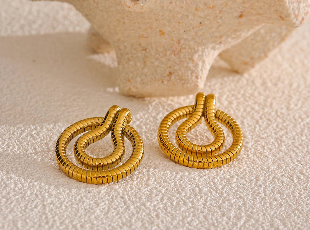 EleanorGold™ GeoSnake Orecchini