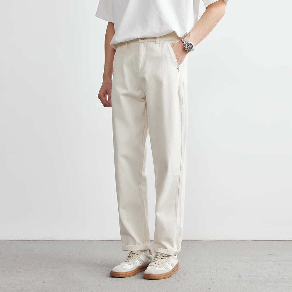 Cotton Wide-Leg Pants