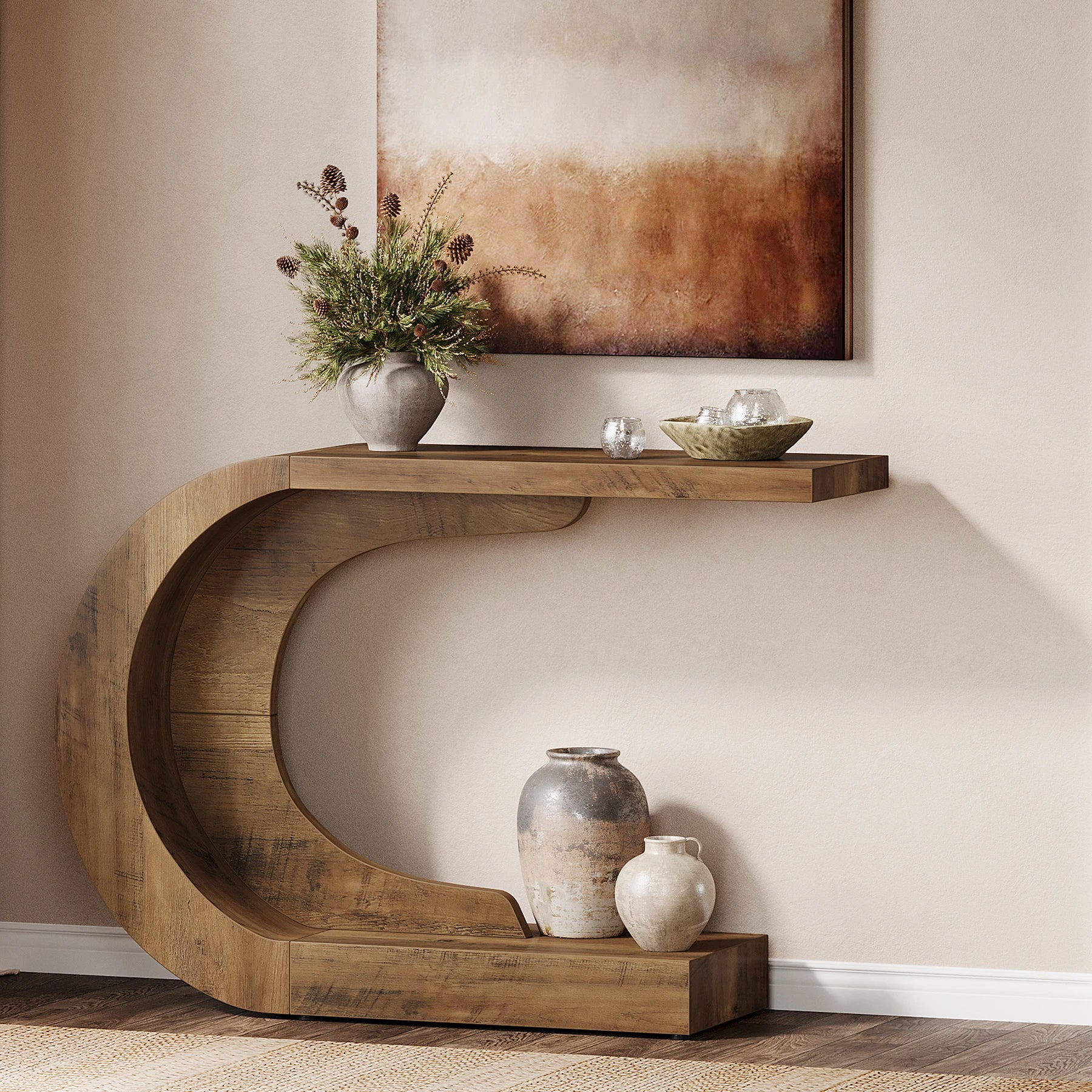 WaveForm™ C-Shaped Console Table