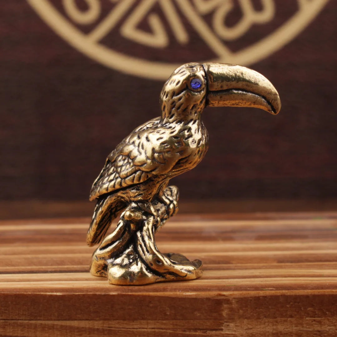 Miniature Brass Toucan Sculpture