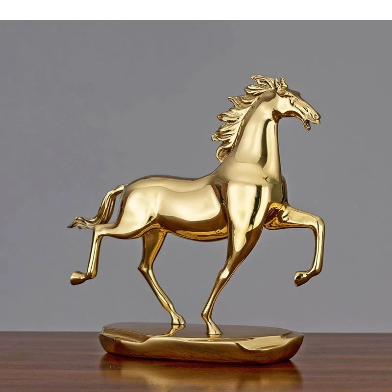 Equestrian Elegance - Copper Horse Sculpture
