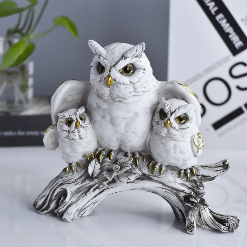 Owl Family Tree Sculpture