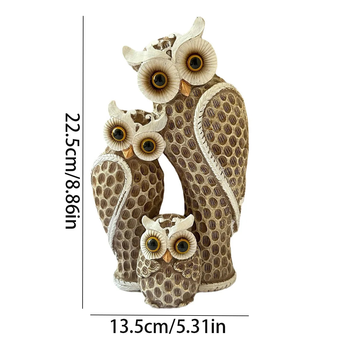 Owl Family Statue Set
