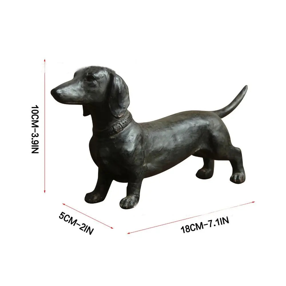 Standing Black Dachshund Figurine