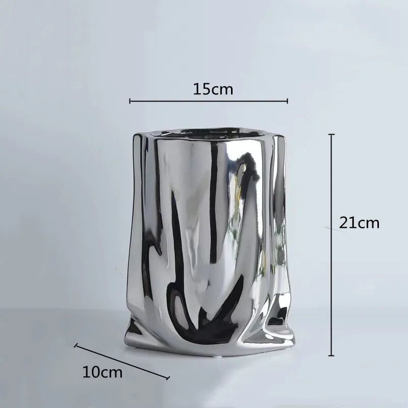 Ruffle & Shine™ Ceramic Vase