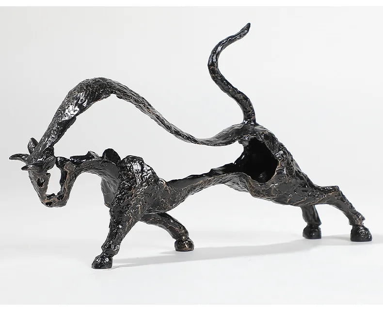 Silhouette Bull™ Cast Iron Sculpture
