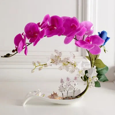 Eternal Grace™ - Arrangements da Butterflor Orchidea cun Vasa da Ceramica