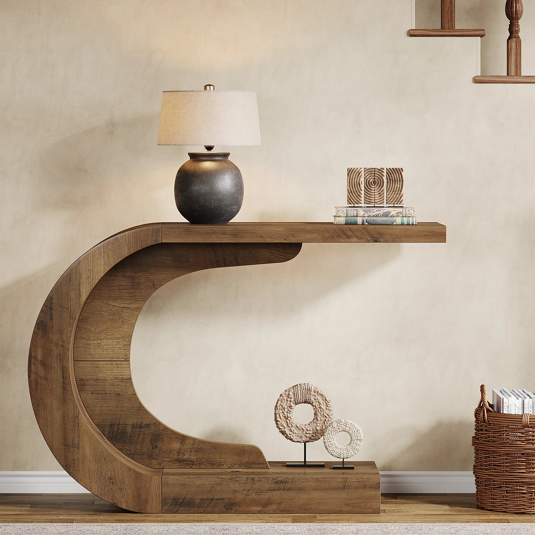 WaveForm™ C-Shaped Console Table