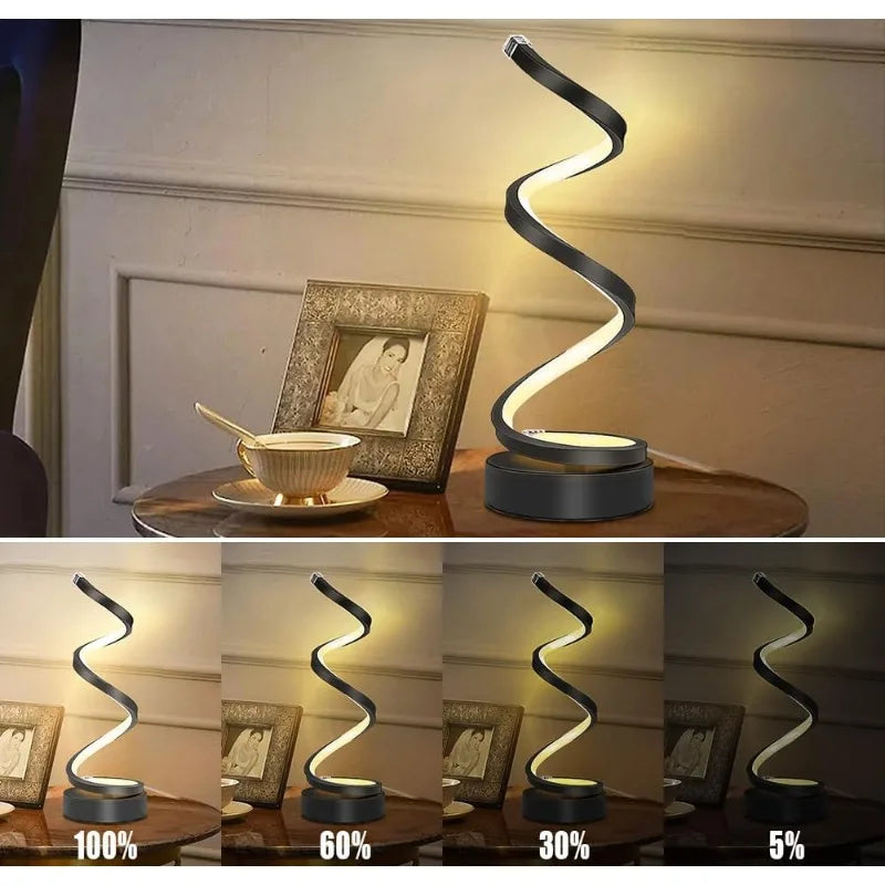 AuraFlex™ Spiral Table Lamp
