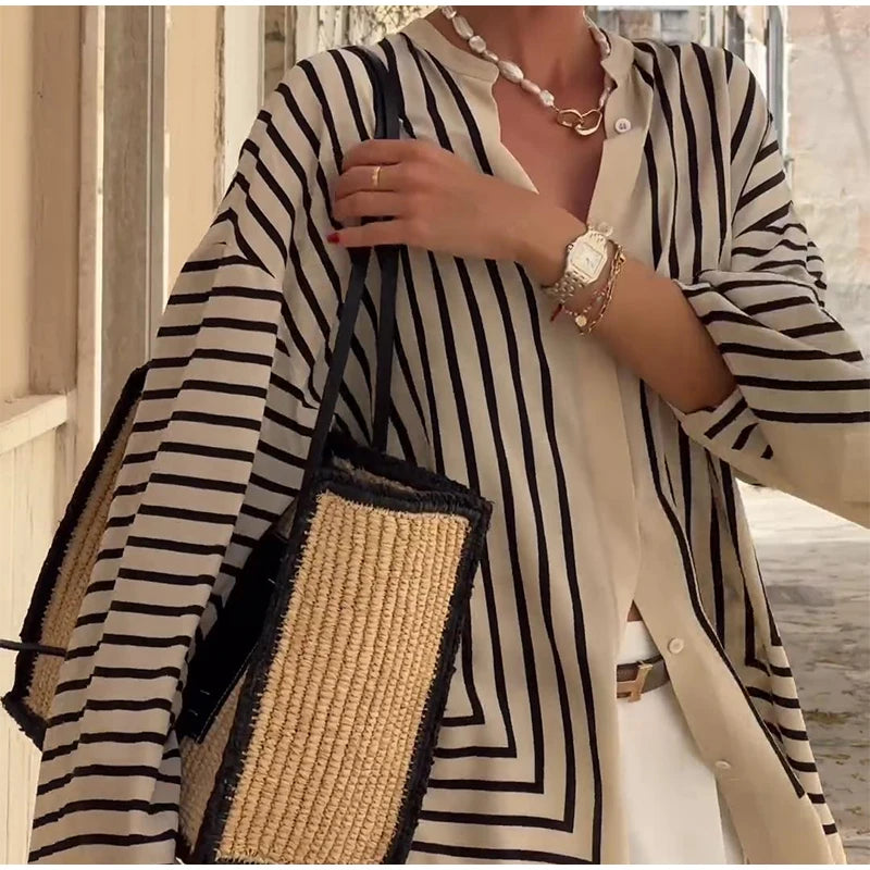 Riviera Stripe Relaxed Blouse