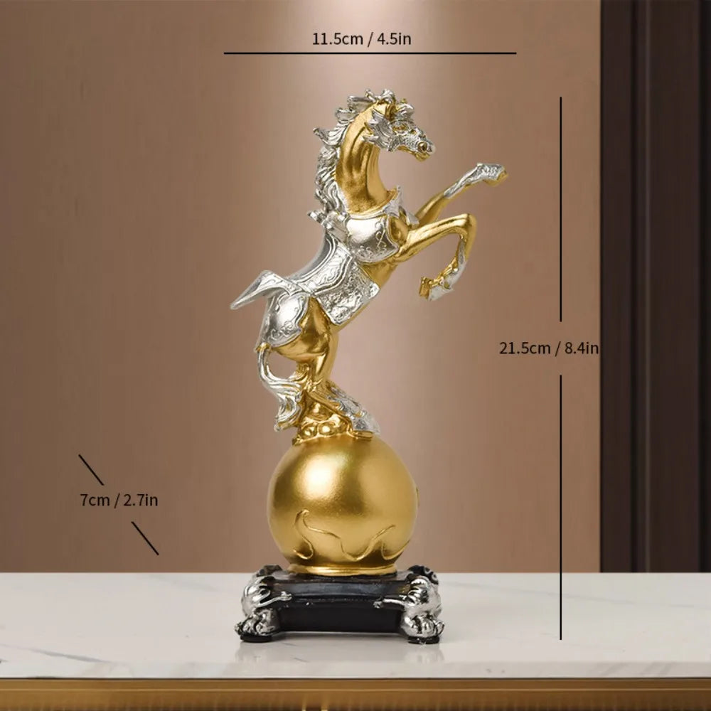 WORLD CONQUEROR | Rearing Horse Globe Sculpture