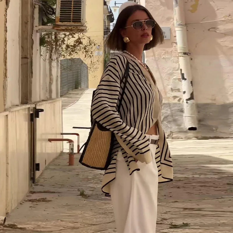 Riviera Stripe Relaxed Blouse