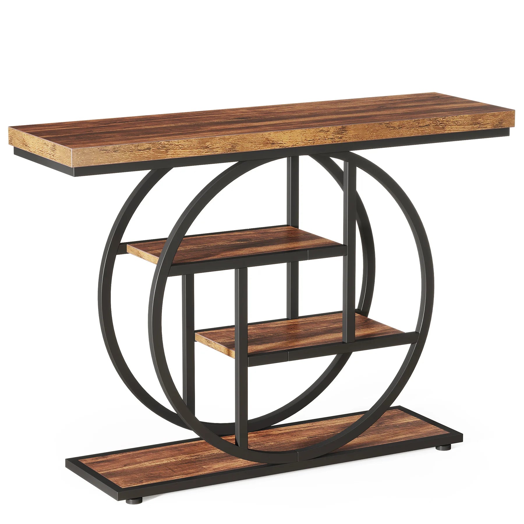 Modern Iron & Wood Entrance Table