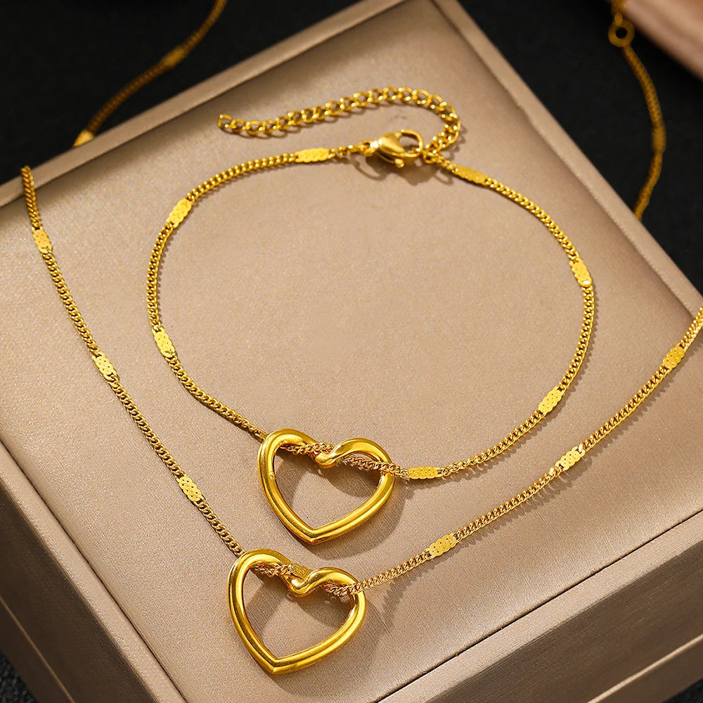 Lumière Heart™ – Set da gioielli a cuore attorcigliato