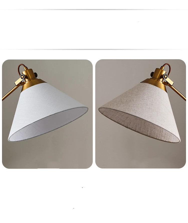 The Nordica - Walnut Wood & Brass Floor Lamp