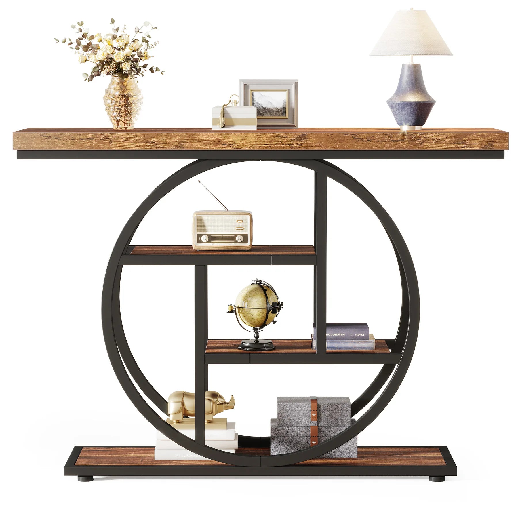 Modern Iron & Wood Entrance Table