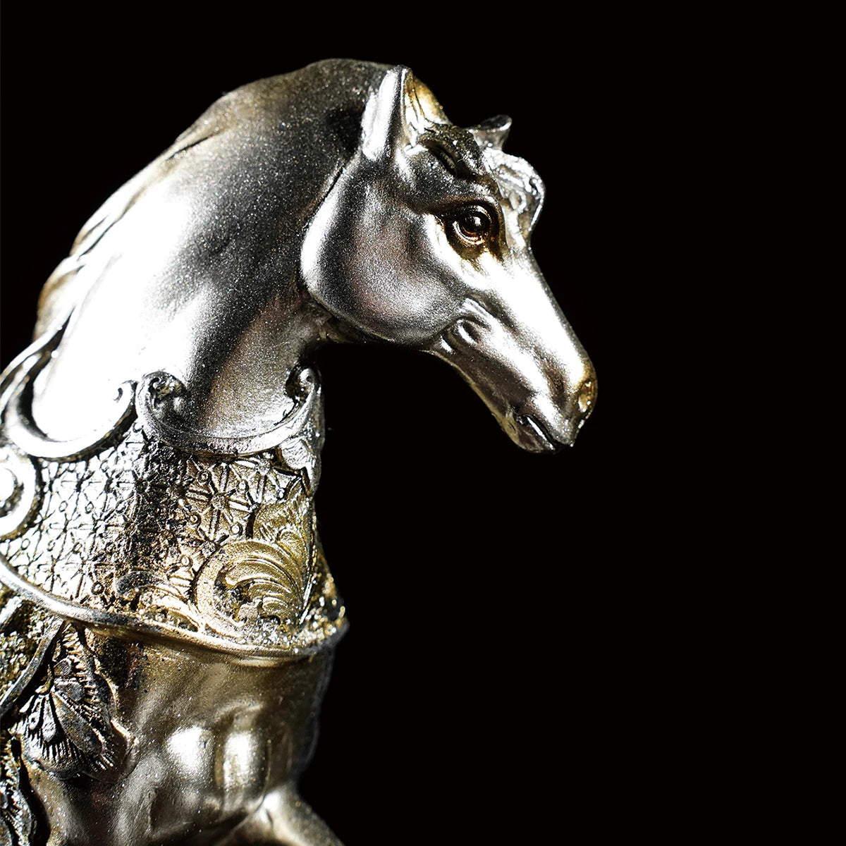 The Majesty - Ornate Horse Sculpture with Decorative Saddle Blanket