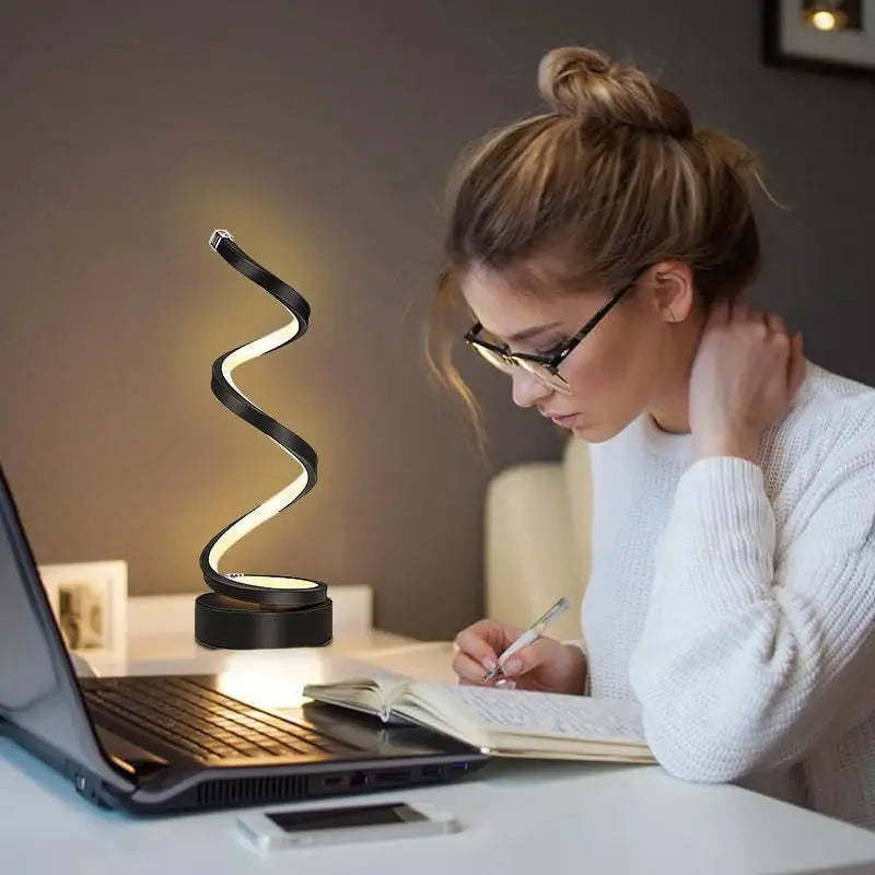 AuraFlex™ Spiral Table Lamp