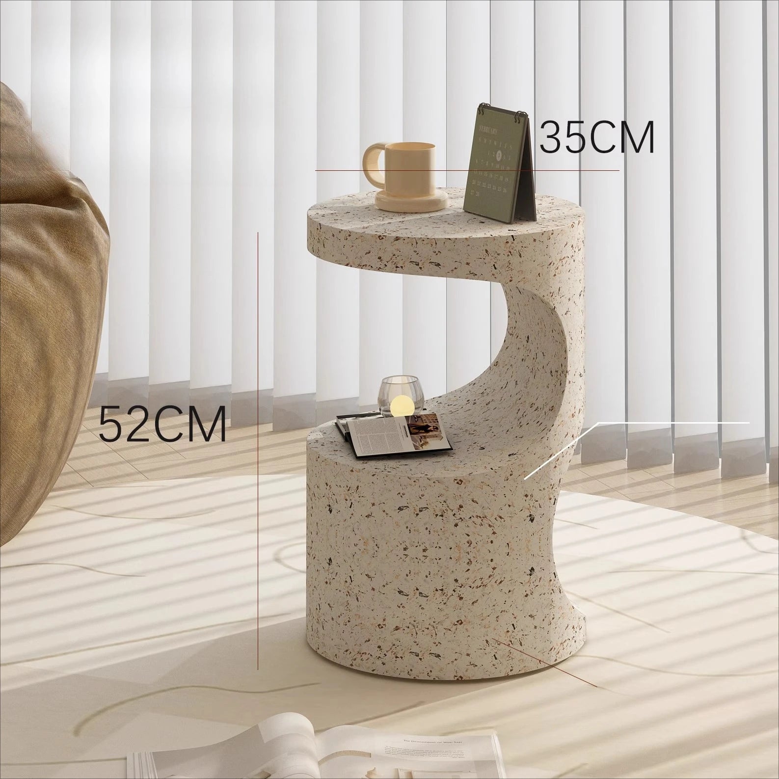 Zen Curve™ Terrazzo Side Table