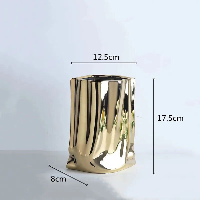 Ruffle & Shine™ Ceramic Vase