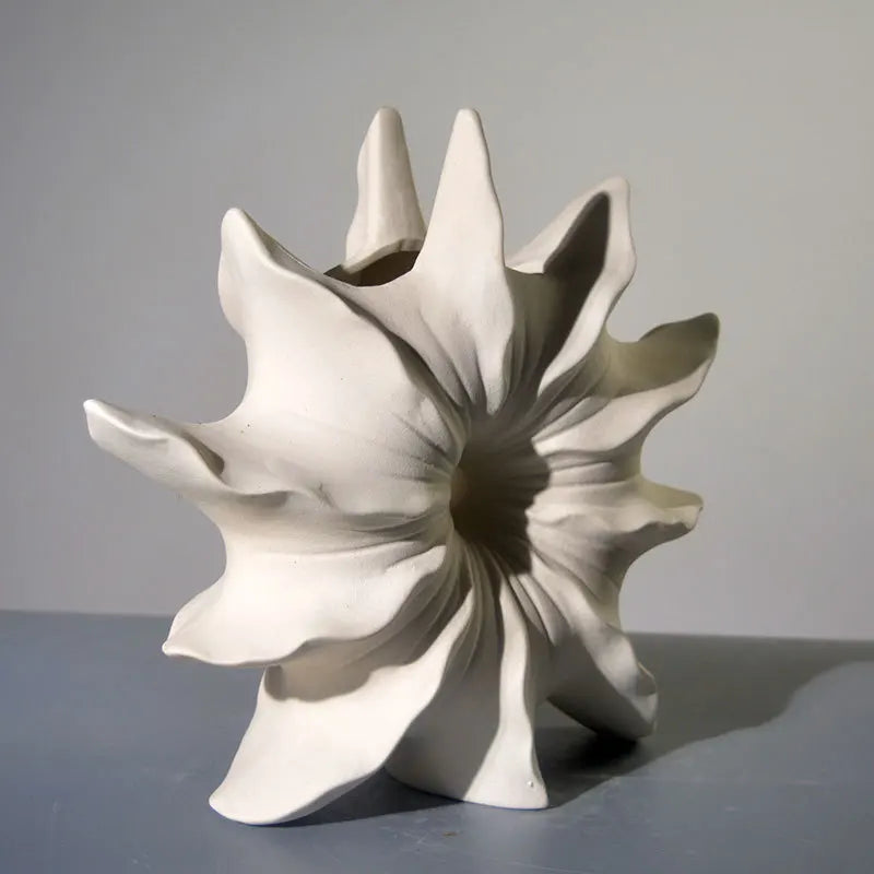 Abstract Ceramic Shell Vase