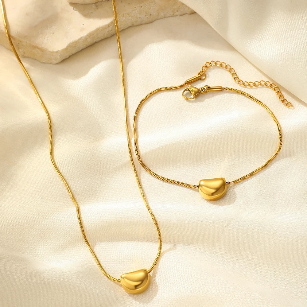 Luméa™ Duo – Minimalistisches Armband- und Halsketten-Set