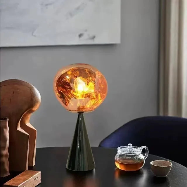 The Vulcan - Organic Form Floor Lamp with Smoke Gray Shade