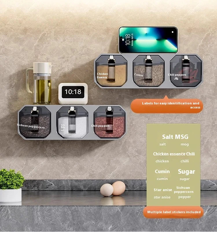 SpiceVault™ Wall-Mounted Spice Organizer