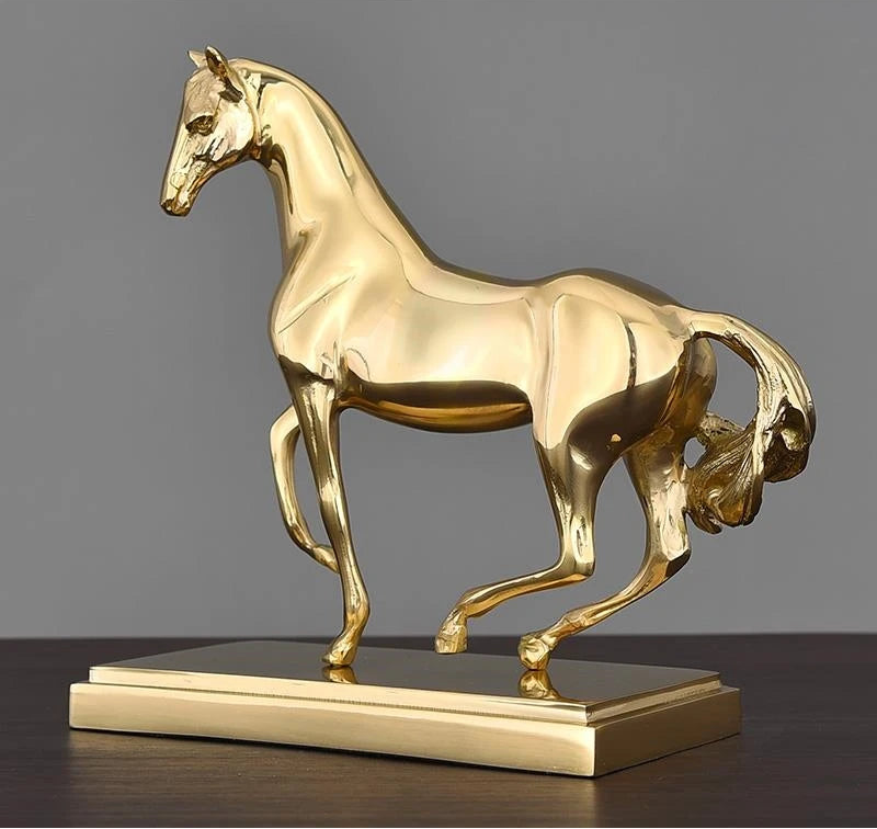 Equestrian Elegance - Copper Horse Sculpture