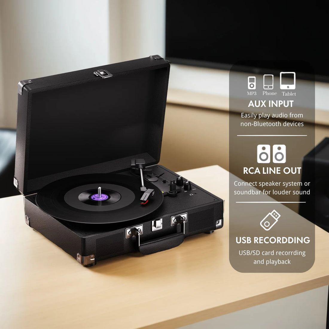 VinylEx™ Professional Suitcase Turntable