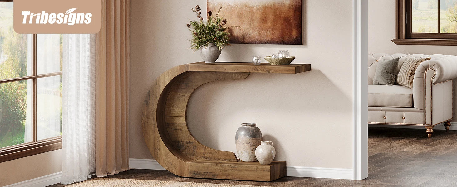 WaveForm™ C-Shaped Console Table