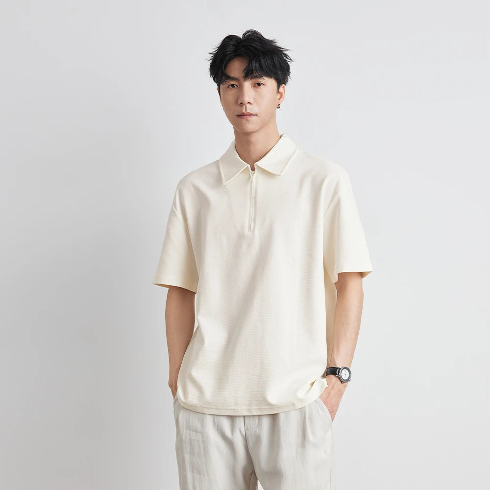 Retro Half-Zip Polo Shirt