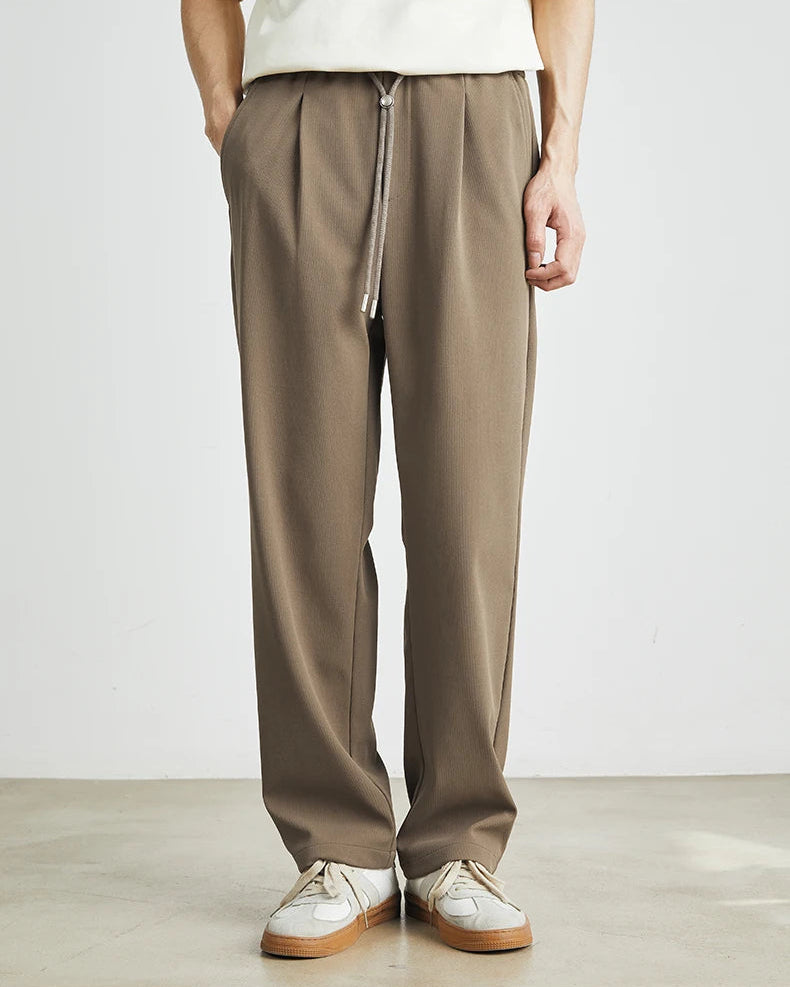 Japanese-Style Elastic Waist Pants