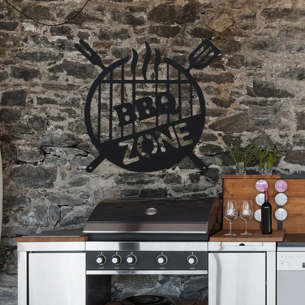 GrillZone™ Metal BBQ Sign