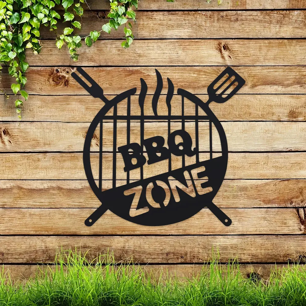 GrillZone™ Metal BBQ Sign