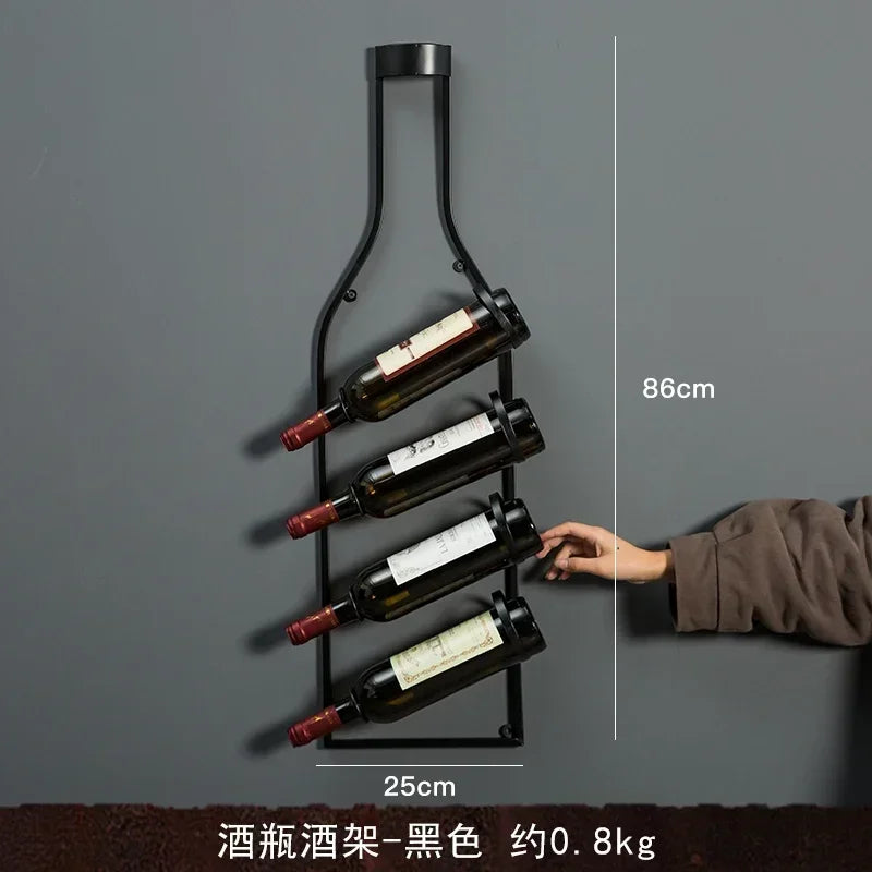 Bottle-Form Wall Wine Rack