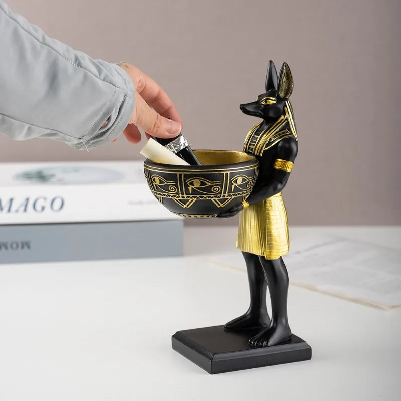 Anubis Egyptian Guardian Storage Statue