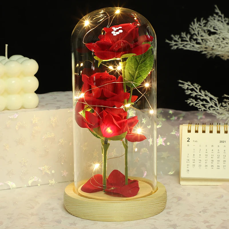 Agape Roses™ - Esposiziun da Lumin da Roes Encapsuladas