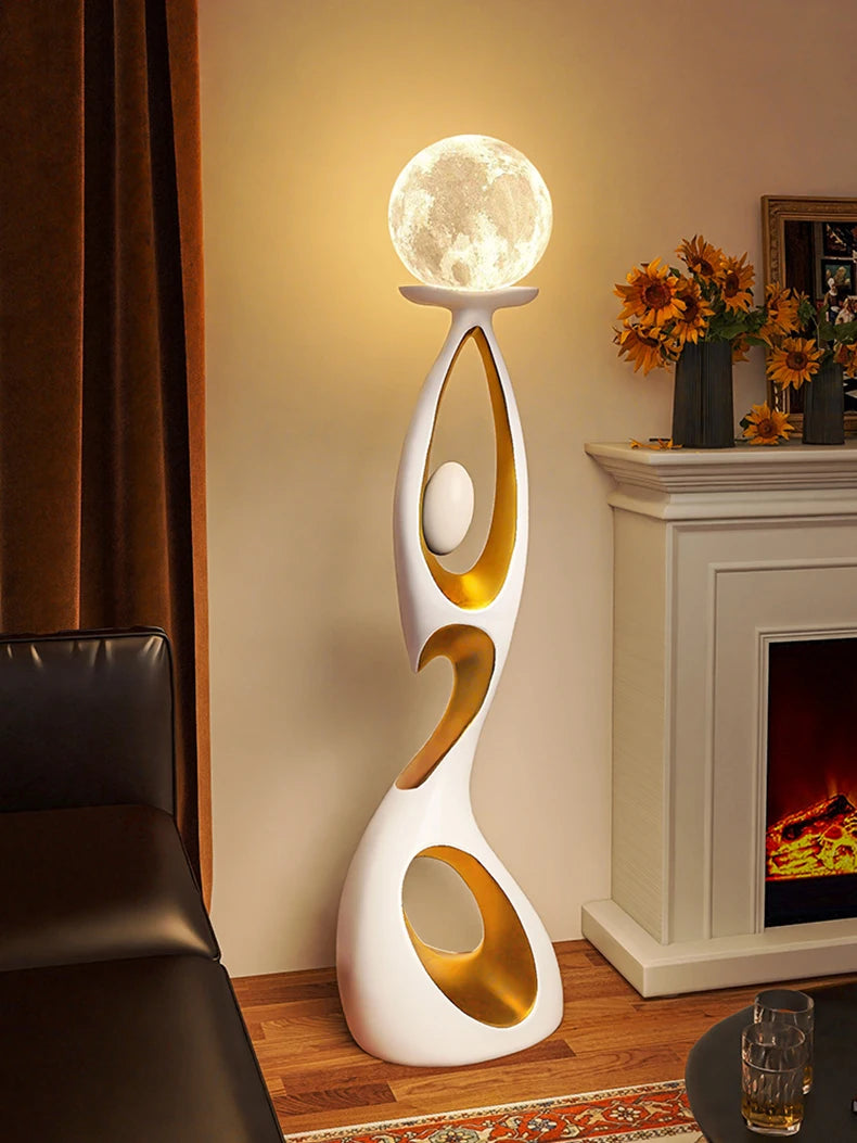 Lunar Embrace™ Sculptural Floor Lamp