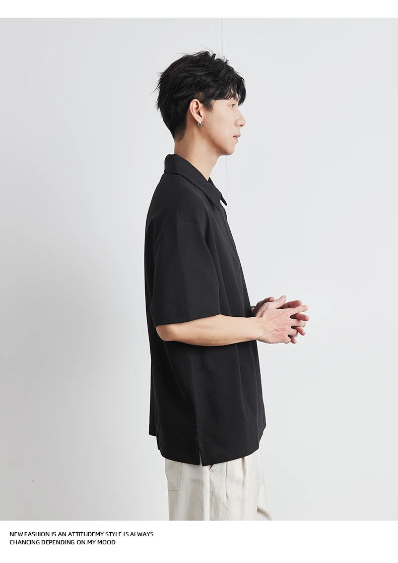 Retro Half-Zip Polo Shirt