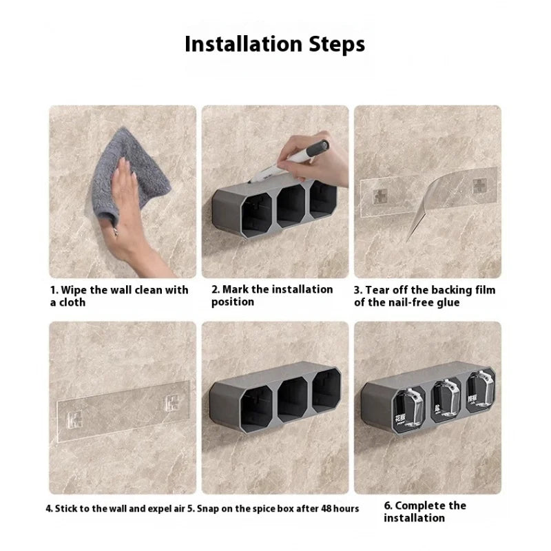 SpiceVault™ Wall-Mounted Spice Organizer