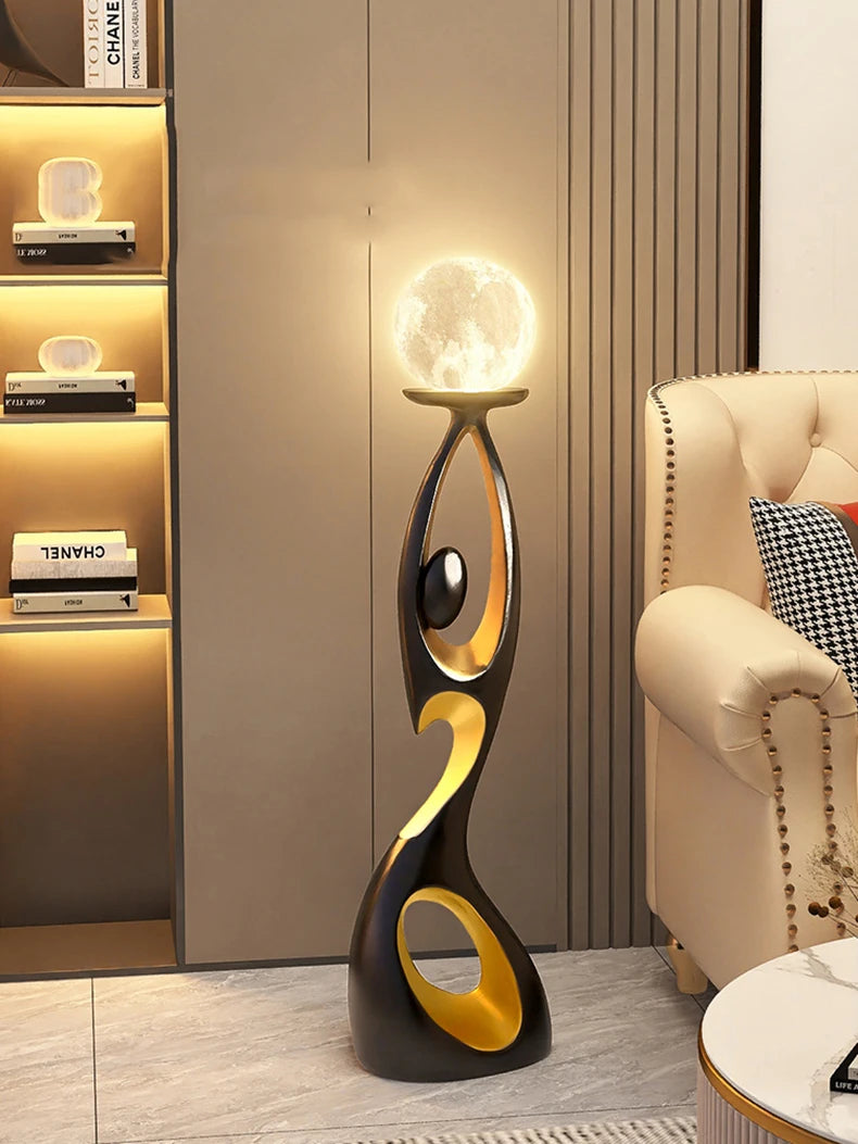 Lunar Embrace™ Sculptural Floor Lamp