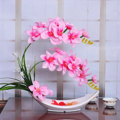 Eternal Grace™ - Arrangements da Butterflor Orchidea cun Vasa da Ceramica
