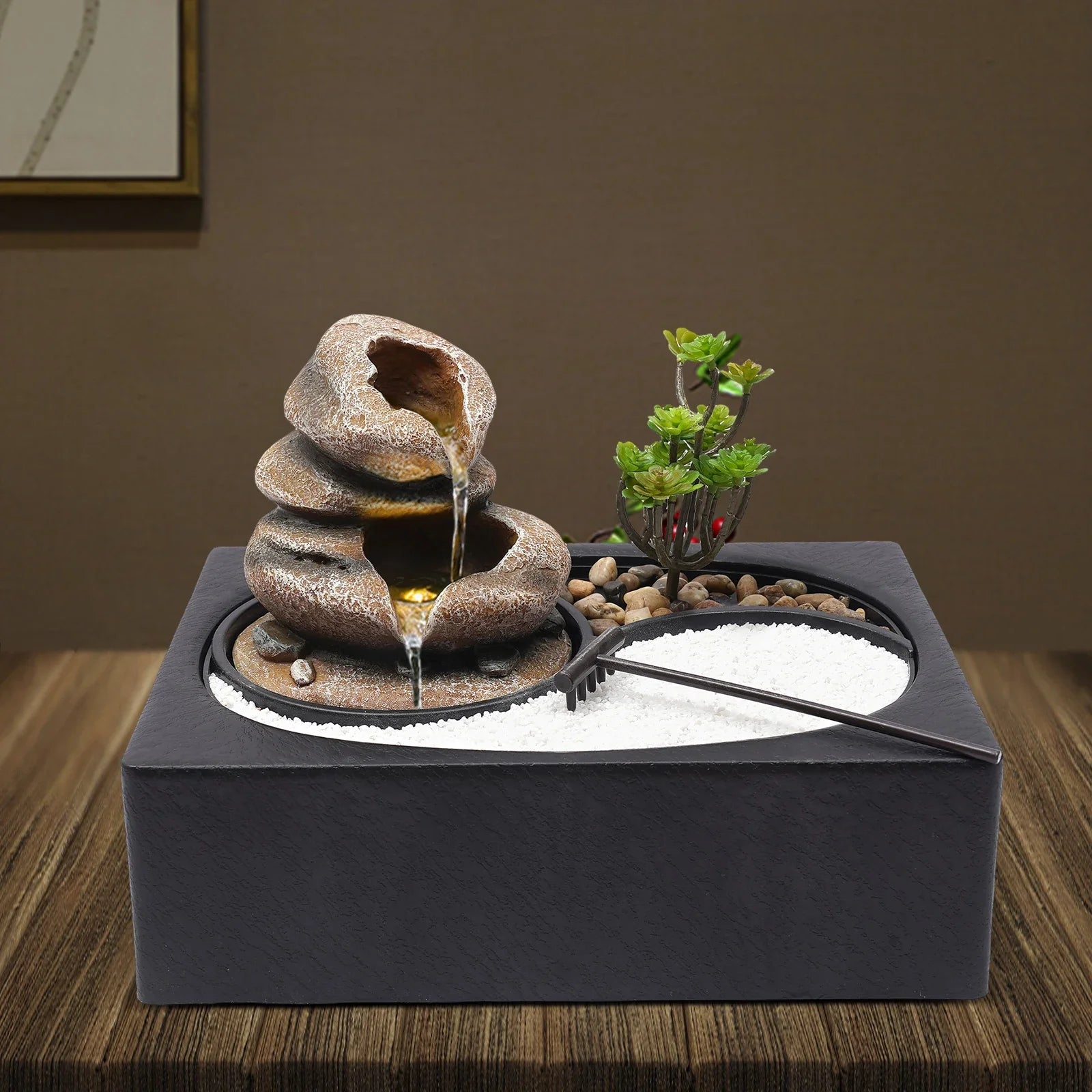 ZenCascade™ LED Tabletop Water Fountain