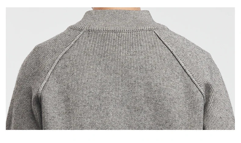 Collar Knitted Zipper Cardigan