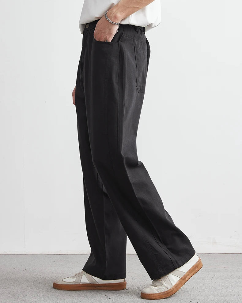 Lyocell-Cotton Washed Casual Pants