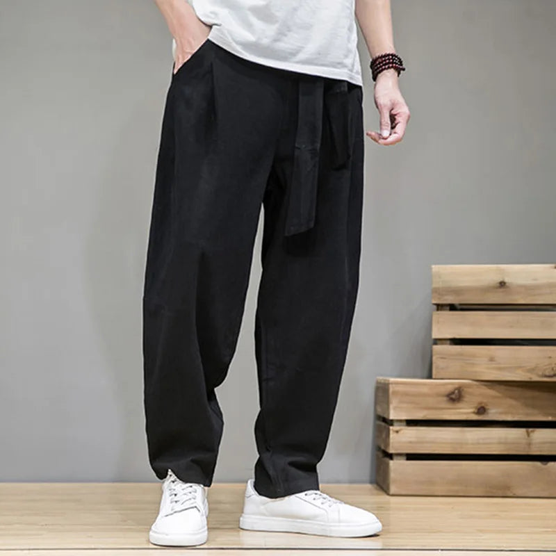 Pants da linu respirabels per umens