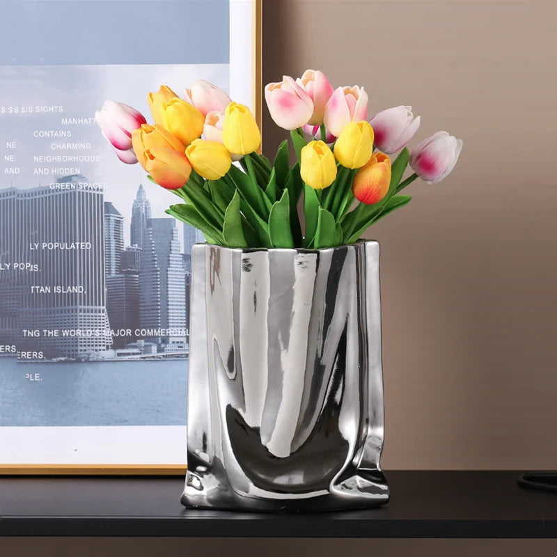 Ruffle & Shine™ Ceramic Vase