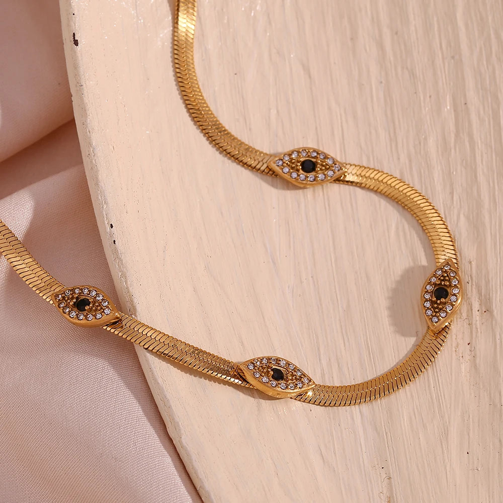 Aurelia Gold Evil Eye Necklace