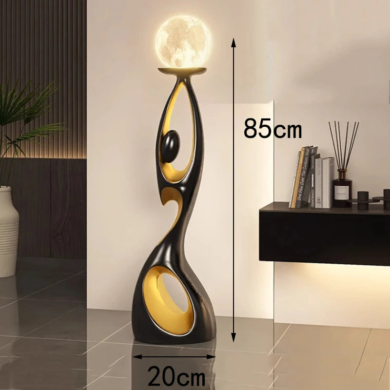 Lunar Embrace™ Sculptural Floor Lamp